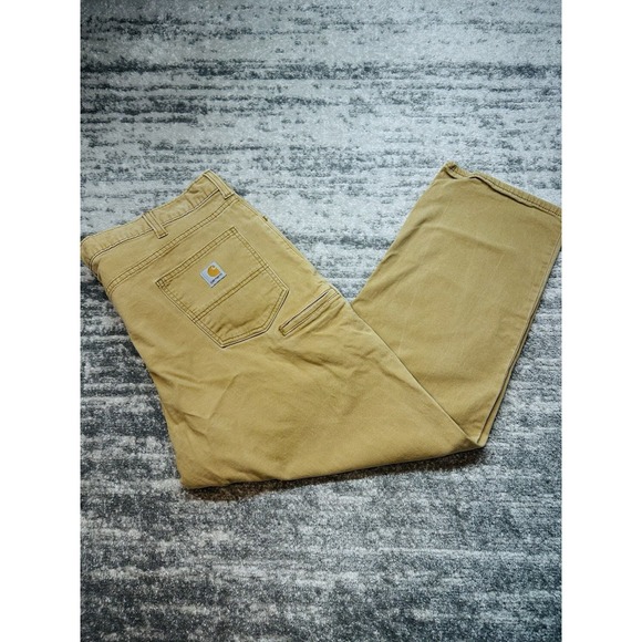 Carhartt Other - Carhartt Men's Relaxed Fit Mens 46x30‎ Rugged Flex Tan Brown Canvas Work Pants